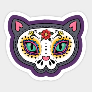 Dia De Los Gatos Sugar Kitty Sticker